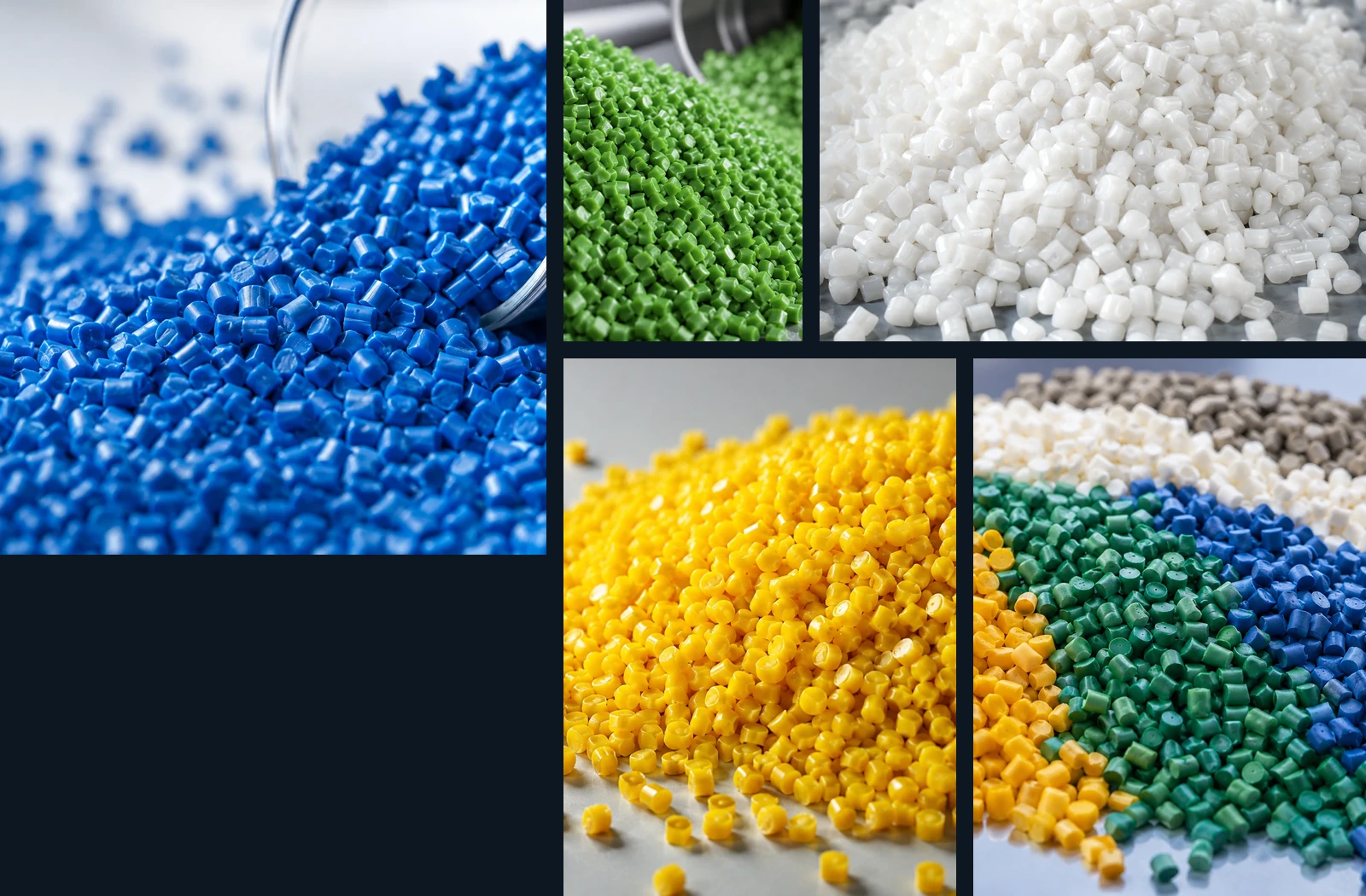 Composição visual de pellets para diferentes aplicações